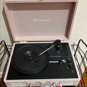 Pink crosley record player